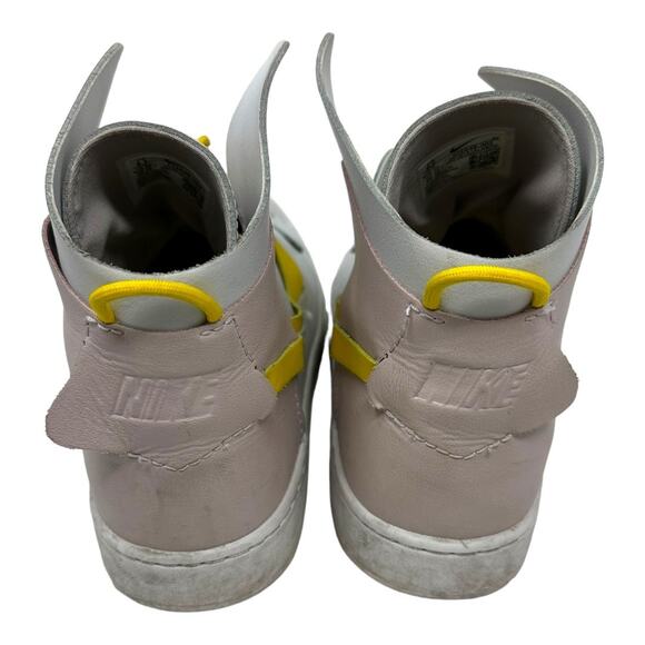 Nike Vandalised Grey Yellow Pink Slip On High Top Sneakers Size 8.5 - Picture 4 of 9